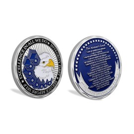 United States Air Force Airman's Value Creed Military Challenge Coin Collection