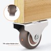 WANLIAN Mini Fixed Caster Wheels 1.25 Inch, Silent Bearing Small