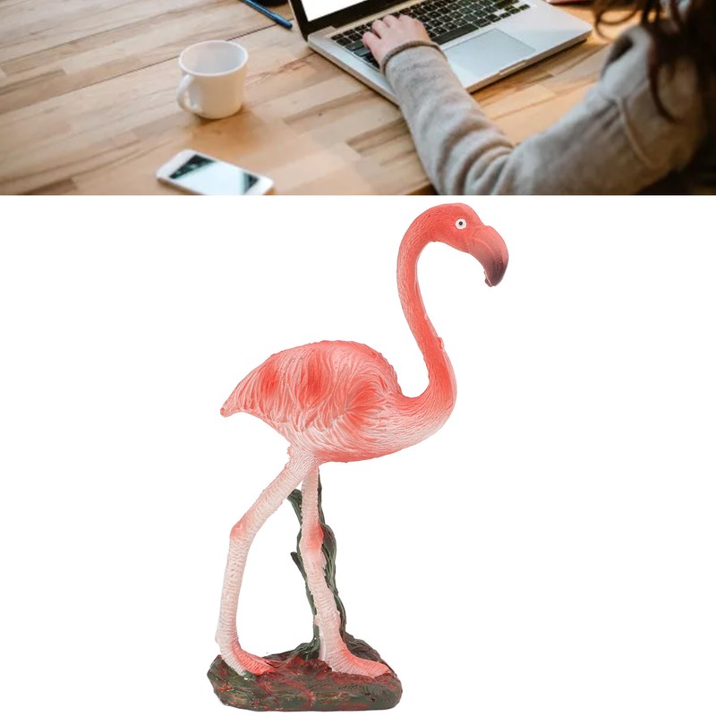 Flamingo Statue Resin Materials Vivid Real Pink Flamingo Ornament for