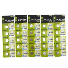 Battery Lot Lithium Battery SCRCEO 3V CR1225 CR 1225 BR1225 DL1225 Remote Button Cell - 5