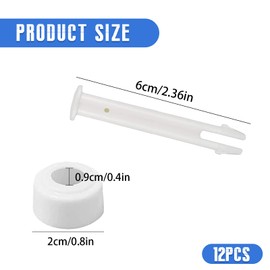 JAMSSOW Pack of 12 Plastic Pool Connectors and Seals, Pool Accessories, Pool Replacement Parts for Intex 28270-28272, Replacement for Swimming Pool Connectors for Frame Swimming Pools (6 cm / 2.36