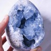 Natural Blue Celestite Druzy Quartz Crystal Egg Cluster Raw Stone