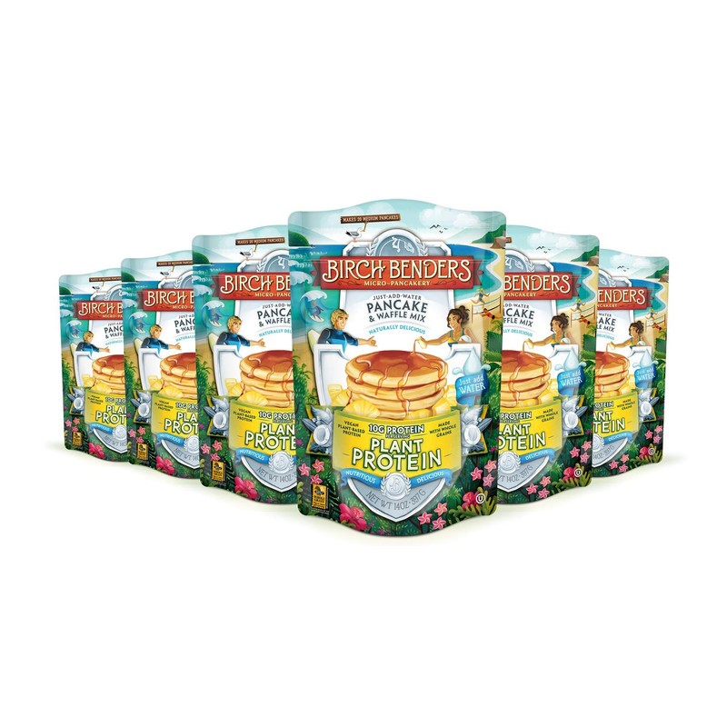 Birch Benders Plant Protein Pancake & Waffle Mix, Vegan, 14g