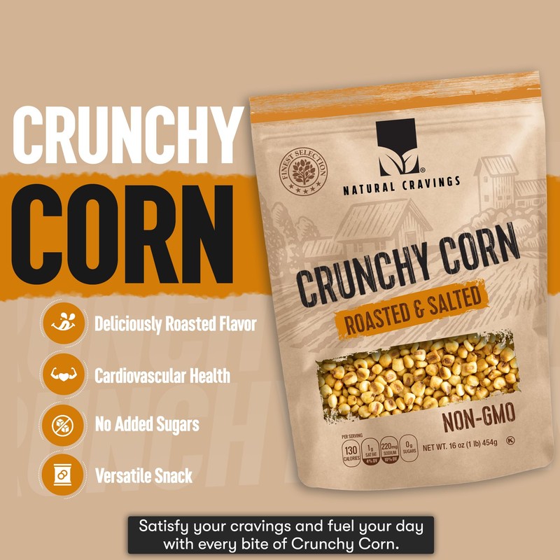 Natural Craving Toastad Corn Nuts, Roasted & Salted Original Flavor,