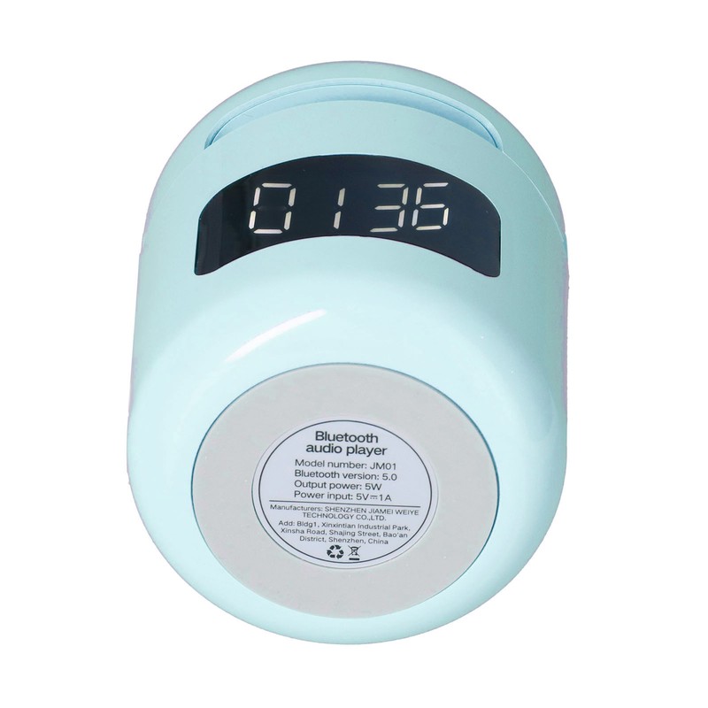 JM01 BT Clock Speaker Multifunctional Adjustable Portable BT Clock Speaker