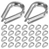 M METERXITY 30-Pack Wire Rope Thimbles, M8 Stainless Steel 8mm