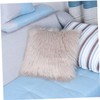 Mobestech 45x45cm Sheepskin Pillowcase Plush Pillow Cover for Winter Decorative