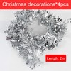 Sprinlot Christmas Garland, Silver, Pack of 4 Tinsel Garlands, Shiny