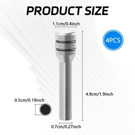 SWQS 4 PCS Car Door Lock Knobs, Aluminum Alloy Automotive Inner Door Lock Pull Pins Replacement, Universal Auto Lift Bolt Cover Cap, Car Decorative Accessories for Cars, SUVs, Trucks (Silver)