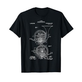 Vintage Patent Print 1914 French Horn Player T-Shirt