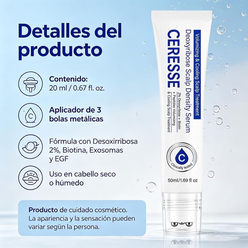 Serum Capilar Ceres con Desoxirribosa – Volumen y Fortalece el