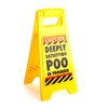MDI Australia Poo in Progress Warning Desktop Sign Novelty, Yellow/Black