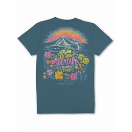 Simply Southern Faith Can Move Mountains Women's T-Shirt (Medium)
