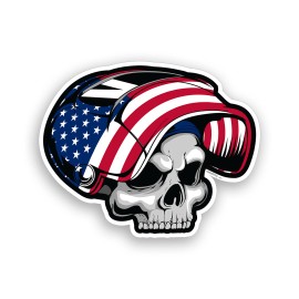 Real Sticky USA Welder Skull Sticker Hard Hat Helmet Flag Toolbox US Car Window Bumper Decal