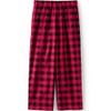 Lands' End Kids Flannel Pajama Pants Red Buffalo Plaid Kids
