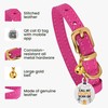 BRONZEDOG Leather Cat Collar with Buckle Adjustable Small Pet Kitten