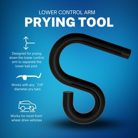 Performer Automotive Lower Control Arm Prying Tool | 0.5 Ton Capacity Black Powder Coated Suspension Bushing Remover | 13mm Wire | Works with 7/8" Pry Bar | Front End Repair Tool