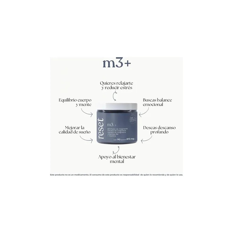 Reset Wellness Magnesio Glicinato Citrato Malato Lteanina Frasco Caps