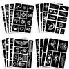 Qpout Tattoo Stencils for Children and Adults, 16 Sheets Henna