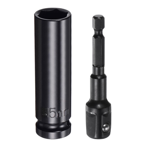 QUARKZMAN 1/2 Inch Drive 15 mm 6-Point Depth Impact Screwdriver