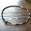 COMODO VIENTO Men's Black Spinel Necklace, Turquoise, Tiger Eye, Half