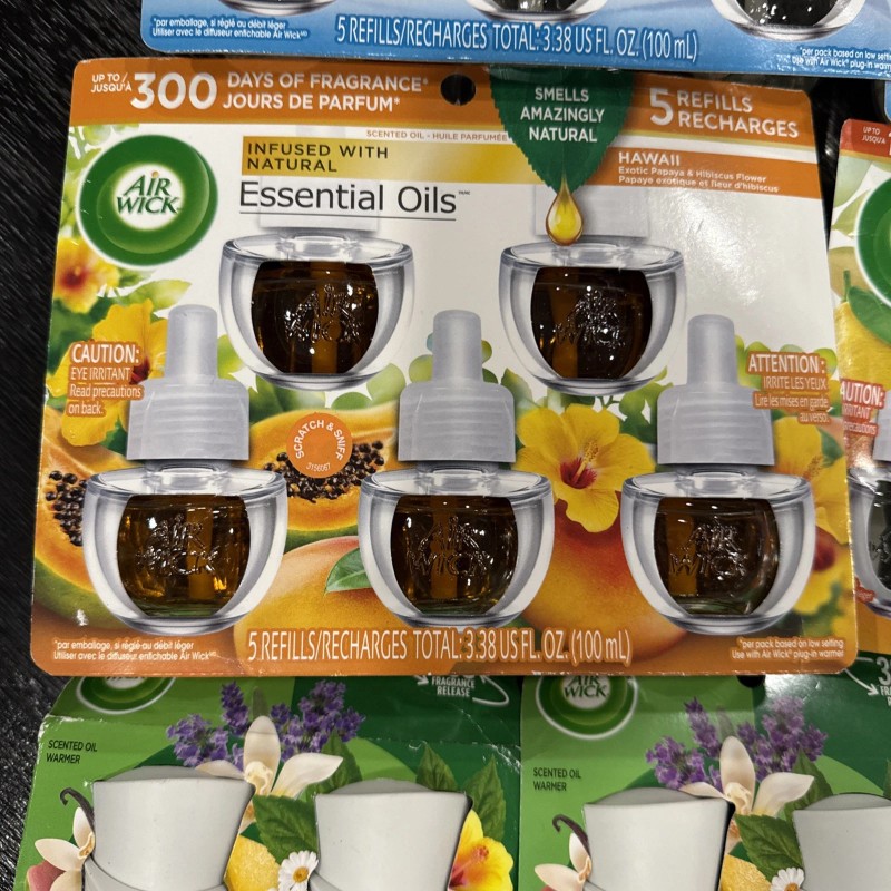 LOT OF Air Wick Scented Oil Natural Essential Oils Lot