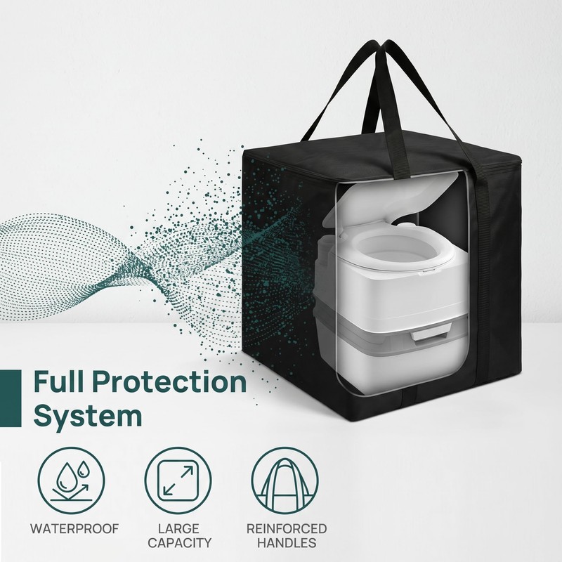 Xygobla Camping Toilet Storage Bag Zip Cover