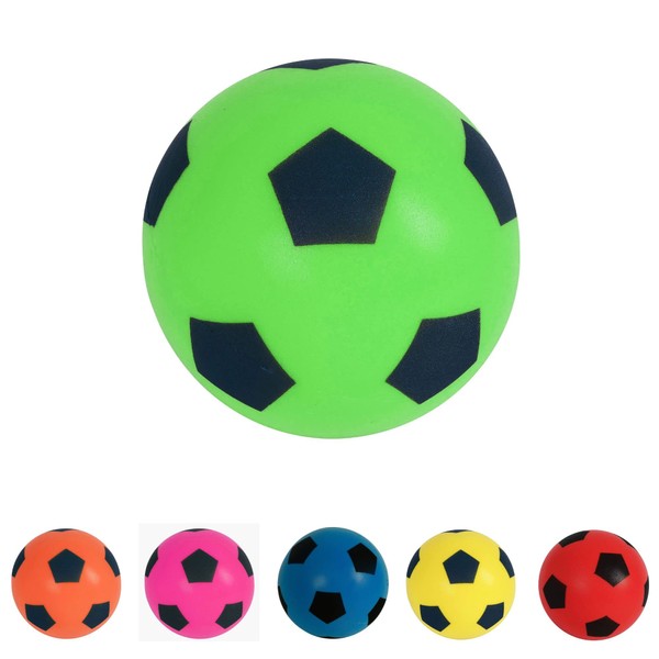 Fun Sport 20cm Football | Indoor/Outdoor Soft Sponge Foam Soccer Ball | Play Many Games For Hours Of Fun | Suitable For Adults, Boys And Girls Of All Ages (19.4cm Green)