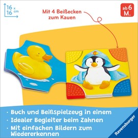 Mein allererstes Beißbuch: Pappbilderbuch mit bunten Beißecken - für Babys ab 6 Monaten - Hilft beim Zahnen