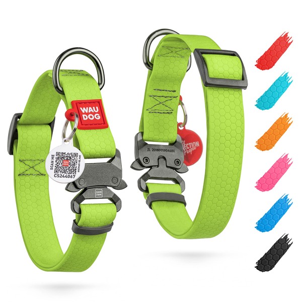 WAUDOG Dog Collar Waterproof Adjustable Dog Collar Large Dogs -