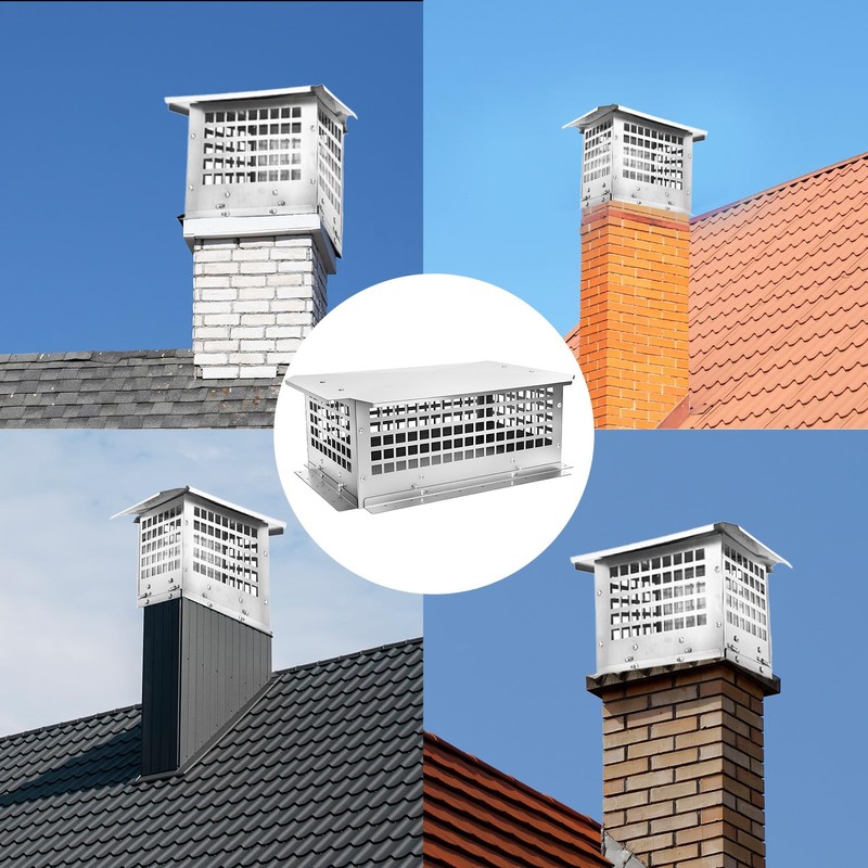 LTSEAME Chimney Cap, 13" x 21" Chimney Cover Stainless Steel