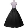 SuBleer A-line Hoopless Petticoat Crinoline 4 layers Underskirt Slips Plus