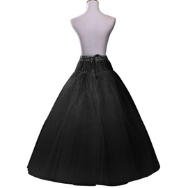 SuBleer A-line Hoopless Petticoat Crinoline 4 layers Underskirt Slips Plus Size for Wedding Dress