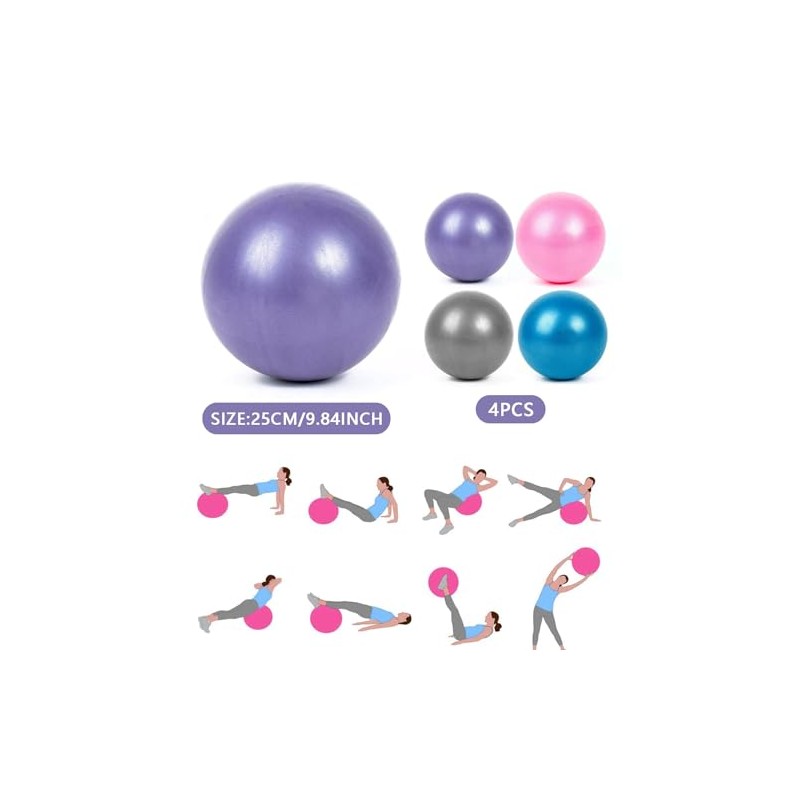 WTTUOAM 4 Pcs Pilates Balls Yoga Balls Barre Balls Mini