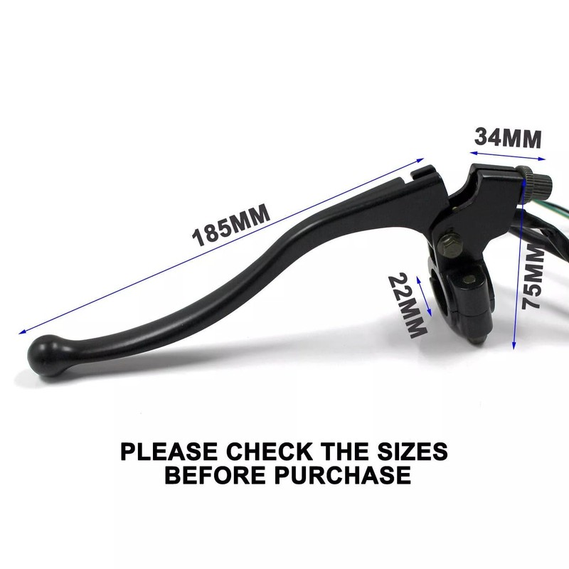 TDR 22mm Left Clutch Brake Lever Wire for 90cc 110cc