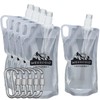 Weesdsio 5-Pack 1L Hiking Collapsible Water Bottles with Mountaineering Buckle