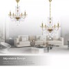 WARRENAU 4-Light Luxurious Crystal Chandelier Ceiling Pendant Lamp Fixture Lighting