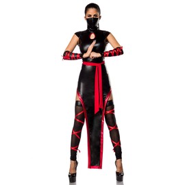 Mask Paradise Atixo Hot Ninja Komplettset - schwarz/rot, Gr??e Atixo:2XL