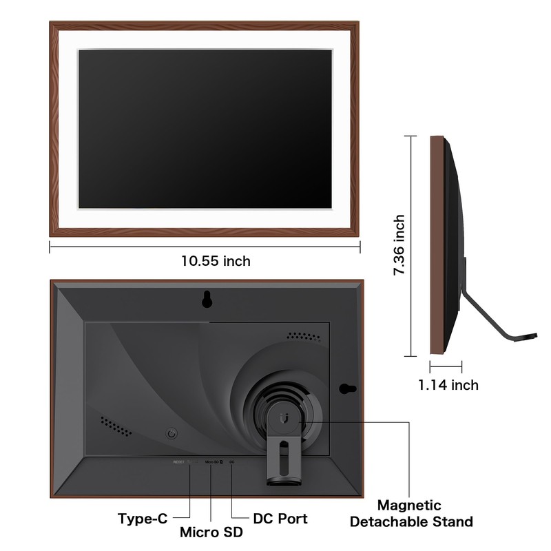 Digital Picture Frame, 10.1'' Frameo Digital Frame Wifi, 1280*800 HD