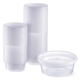 DHG PROFESSIONAL 8oz Deli Containers with Lids (Pack of 240), Recyclable Polypropylene, Microwavable, Heat Resistant (8)