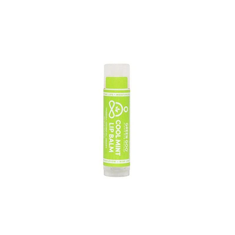 Green Goo All-Natural Lip Balm, Cool Mint, 0.15-ounce Stick, 4-pack