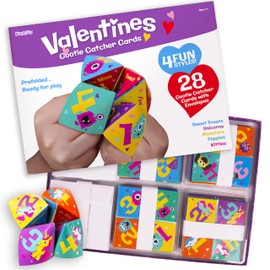 Kangaroo Cootie Catcher Valentines Day Cards, Valentine's Day Cards, Gifts for Kids, Valentines Day Cards for Kids School, Party Favor Bulk, Girls Valentines cards, Valentines Day Cards (Pack of 28)