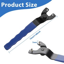GZSYWZ Angle Grinder Spanner - Universal Grinder Wrench Angle Grinder Adjustable Spanner Non-Slip Locknut Wrench Multi-Function Spanner (Blue Black)