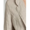 Caspar BZR004 Short Women's Linen Summer Blazer, beige