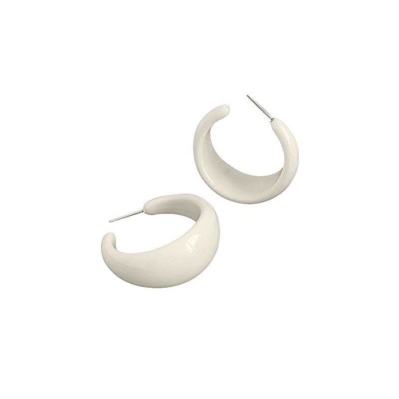 Classic Big C shape Hoop Earrings Hollow Round Dangle Earrings