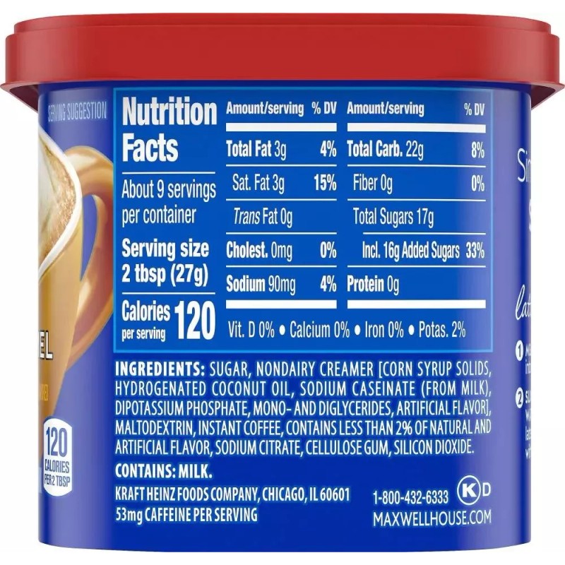 Maxwell House International Vanilla Caramel Latte 8.7 oz~5/2025