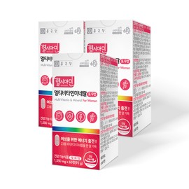 Chong Kun Dang Healthy Cyamine Multivitamin Mineral for Women 60 tablets 3pcs / All-in-one multivitamin for women / 종근당 헬시아민 멀티비타민 미네랄 포우먼 60정 3개 / 올인원 여성 여자 종합비타민