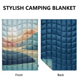 marshmallow dream Camping Blanket, Packable Puffy Blanket Down Alternative Blanket Lightweight Windproof Resistant for Outdoors,Hiking, Backpacking,Beach,Car,Picnic,Stadium