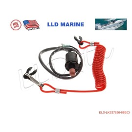 LLD_TK Kill Stop Switch Safety Lanyard for Suzuki Outboard 37830-89E02 37830-92D10