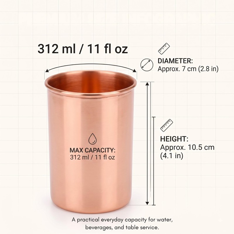 SAJTOX Pure Copper Tumblers for Drinking – Ayurvedic Health Pure